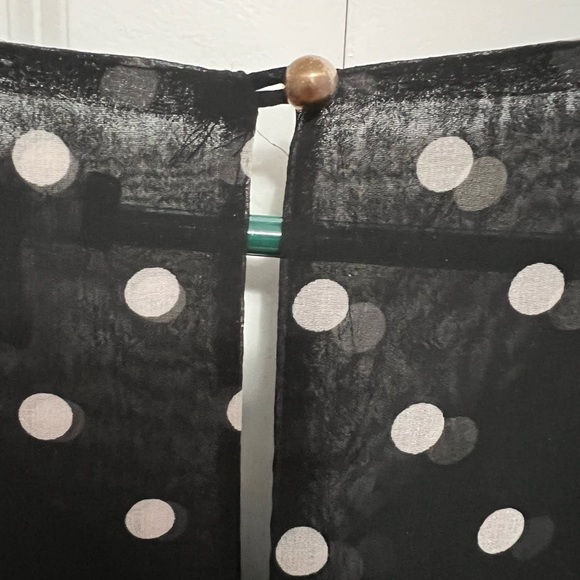 WHBM - Black Sleeveless Polka Dot Sheer Blouse - Size Medium - Picture 4 of 5